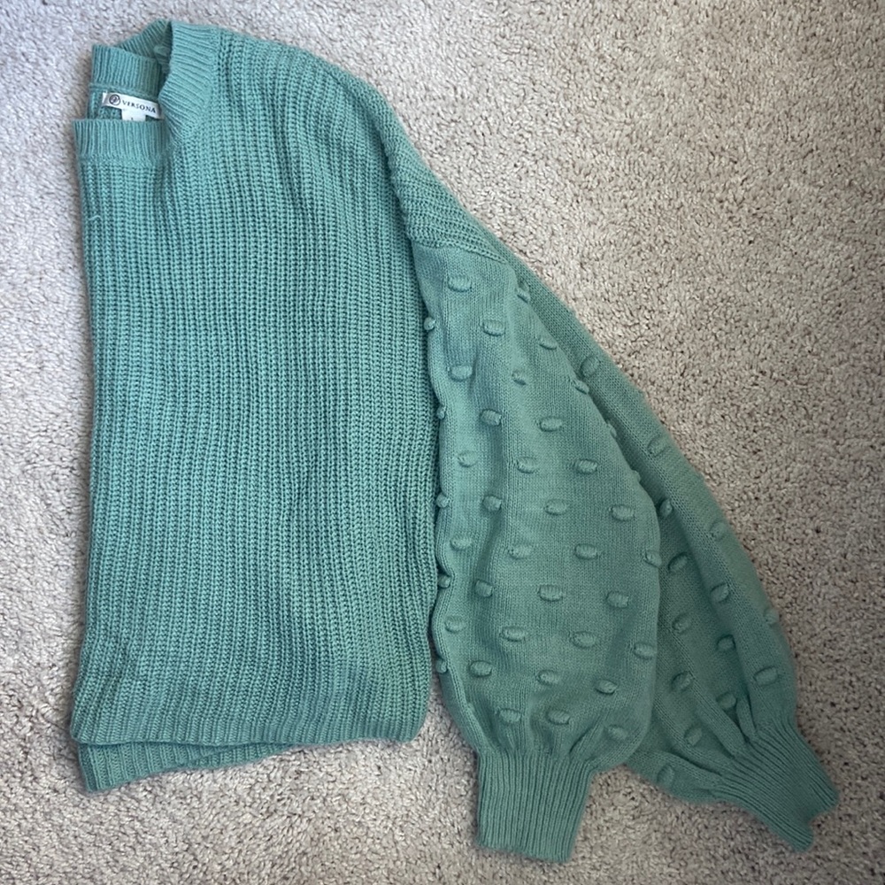 Versona Green Bubble Sleeve Sweater